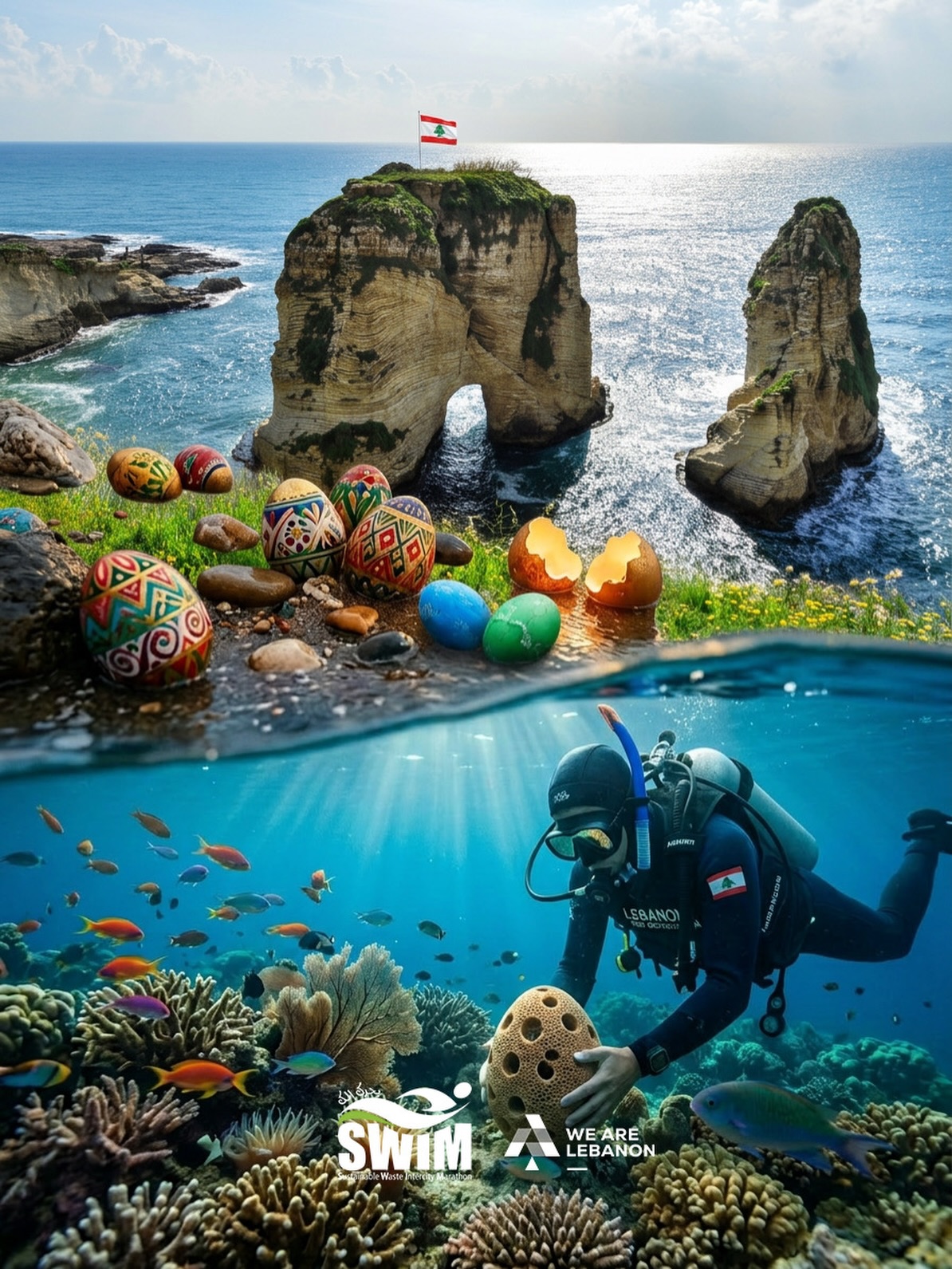 In the midst of everything our beloved Lebanon is going through, when chaos feels overwhelming and uncertainty surrounds us, we choose to hold on to HOPE 🇱🇧
We at SWIM Lebanon and We Are Lebanon believe that even in the darkest moments, Renewal, Rebuilding and Restoration of Life are possible. Just like Nature restores itself, Life finds its way back, Stronger, Deeper and more Resilient.
Despite the cracks, life will bloom again in every inch of our 10,452 km² of Land.
Through every small Act, every Step forward, every Hand extended, we RECREATE not just our Environment, but our Spirit.
HAPPY EASTER 🐣🐇 TO YOU ALL 🩵
Against all odds, We RISE
Against all odds, We BELIEVE
Against all odds, We EMBRACE Renewal